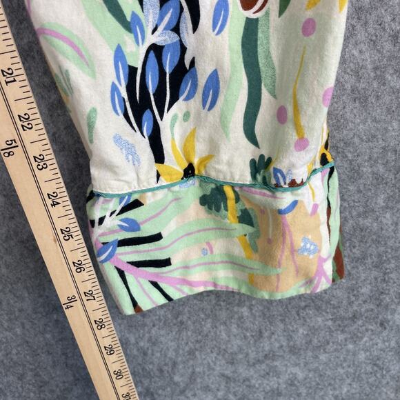 Anthropologie Marcos Navarro Flannel Sleep PJ Pants Womens Small Lounge Artsy - Picture 7 of 14